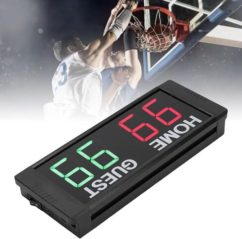 لوحة النتائج الرقمية DC 5V 2A، 1.5 بوصة 4 أرقام لوحة النتائج المغناطيسية لكرة السلة باللون الأحمر والأخضر للألعاب الرياضية in Kuwait