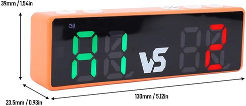 GOWENIC Mini Digital Scoreboard, 4 Digits Bright LED Screen,Touch Screen,Loud Buzzer for Game Score Keeping,Rechargeable Portable Electronic Score Keeper for Tabletop Basketball Volleyball in Kuwait