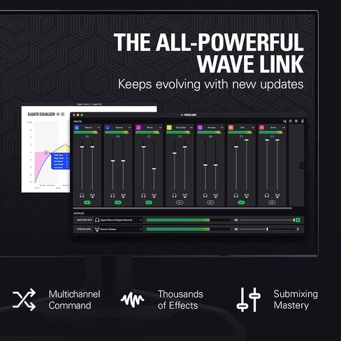 Elgato Wave: 3 أبيض مع ذراع ميكروفون منخفض المستوى، قابل للتعديل بالكامل مع قناة إدارة الكابلات، مثالي للبودكاست والبث والألعاب والمكتب المنزلي وبرامج الخلاط المجانية والتوصيل والتشغيل لأجهزة Mac والكمبيوتر الشخصي in Kuwait