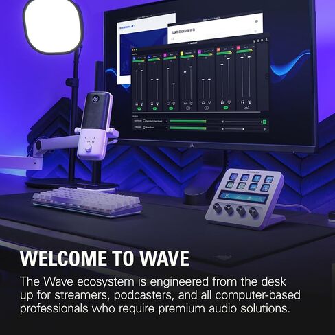 Elgato Wave: 3 أبيض مع ذراع ميكروفون منخفض المستوى، قابل للتعديل بالكامل مع قناة إدارة الكابلات، مثالي للبودكاست والبث والألعاب والمكتب المنزلي وبرامج الخلاط المجانية والتوصيل والتشغيل لأجهزة Mac والكمبيوتر الشخصي in Kuwait
