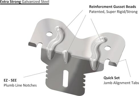 Door Install Clip™ | 1 Complete Door Hanging Kit | Quick & EZ Door Installation | Patented Bracket in Kuwait