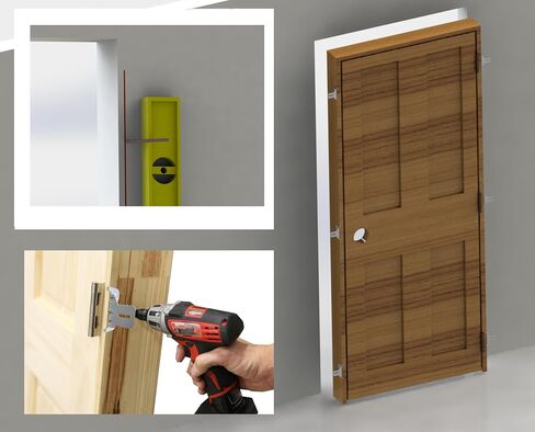 Door Install Clip™ | 1 Complete Door Hanging Kit | Quick & EZ Door Installation | Patented Bracket in Kuwait