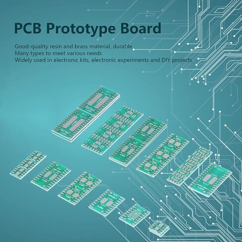 35Pcs Prototype Board PCB to DIP Adapter Plate Converter 8P 10P 14P 16P 20P 24P 28P for Electronic Kits Experiments DIY Projects in Kuwait
