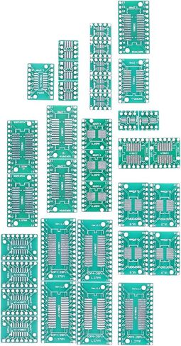 35Pcs Prototype Board PCB to DIP Adapter Plate Converter 8P 10P 14P 16P 20P 24P 28P for Electronic Kits Experiments DIY Projects in Kuwait