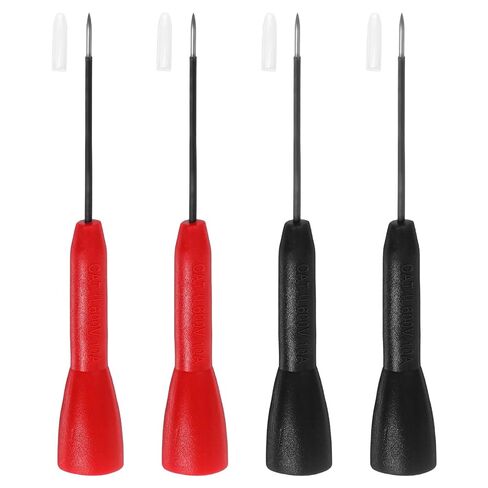 4 Pack 2mm Multimeter Test Leads Extended Needle Test Probes | 600V/10A Non-Destructive Insulation Wire Piercing Needle Multimeter Test Probe for Leads Tl71 Tl75 Meter Tests Lead in Kuwait