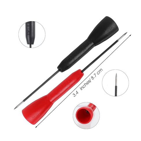 4 Pack 2mm Multimeter Test Leads Extended Needle Test Probes | 600V/10A Non-Destructive Insulation Wire Piercing Needle Multimeter Test Probe for Leads Tl71 Tl75 Meter Tests Lead in Kuwait