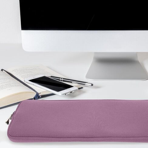 kwmobile Neoprene Case Compatible with Logitech Mx Keys Mini Wireless - Case for Keyboard Soft Travel Sleeve - Lavender in Kuwait