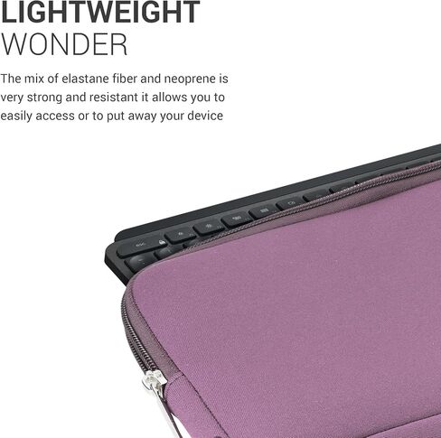 kwmobile Neoprene Case Compatible with Logitech Mx Keys Mini Wireless - Case for Keyboard Soft Travel Sleeve - Lavender in Kuwait