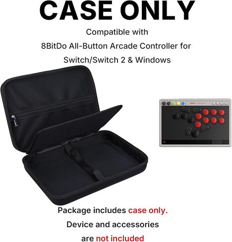 Case for 8BitDo / Razer Kitsune All-Button Arcade Controller- Hard Travel Protective Carrying Storage Bag, Box Only (Black) in Kuwait