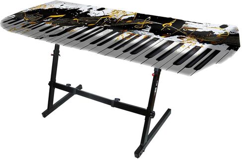Nuxovilar Neon Music Wave Piano Dust Cover for 88 Keys Stretchy Keyboard Cover, Instrument Parts & Accessories for Concert, Practice Room, Entertainment Space in Kuwait