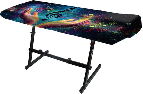 Nuxovilar Neon Music Wave Piano Dust Cover for 88 Keys Stretchy Keyboard Cover, Instrument Parts & Accessories for Concert, Practice Room, Entertainment Space in Kuwait