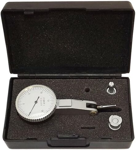 Dial Test Indicator 0.0005" Graduation, 0-15-0 Reading, 7 Jewel Movement, White Face Precision Machinist Indicator for Lathe, Mill & CNC in Kuwait