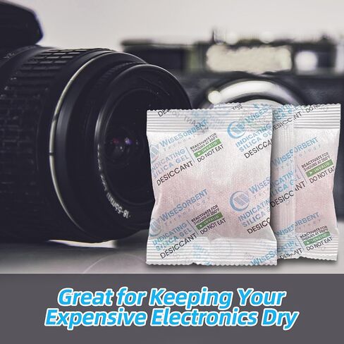 Wisesorb 30pcs 20g Silica Gel Packets, Indicating Deisiccant Packs, Rechargeable Deisccant Moisture Absorbers for Storage in Kuwait