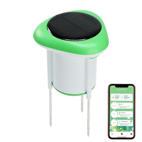 Smart Solar Soil Sensor Wireless Soil Moisture, Temperature & Conductivity Meter WiFi & Bluetooth APP Monitoring |IP66 Waterproof, Solar Powered for Farm, Greenhouse & Garden Care in Kuwait