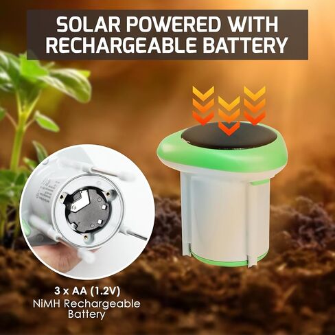 Smart Solar Soil Sensor Wireless Soil Moisture, Temperature & Conductivity Meter WiFi & Bluetooth APP Monitoring |IP66 Waterproof, Solar Powered for Farm, Greenhouse & Garden Care in Kuwait