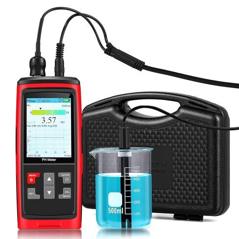 Bonvoisin PH Meter for Water Real-time PH, Temperature, Voltage Measurements in Water with Calibration, Digital PH Tester for Hydroponic Systems, Plant Grow, Pool in Kuwait