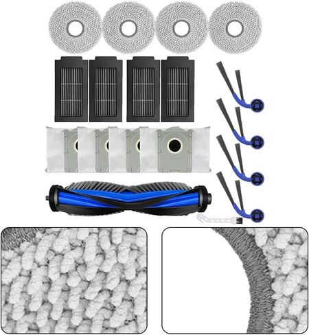 for Ecovacs for Deebot N50 Pro for Omni Replacement Parts Kit with Main Brush, Filters, Mop Pads, Dust Bags, Side Brushes for Robot Vacuum in Saudi Arabia