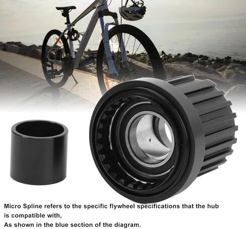 Bike Freehub Body, 12 Speed Micro Spline Driver Supports 12mm Thru Axle or 5mm Quick Release Skewer in Kuwait