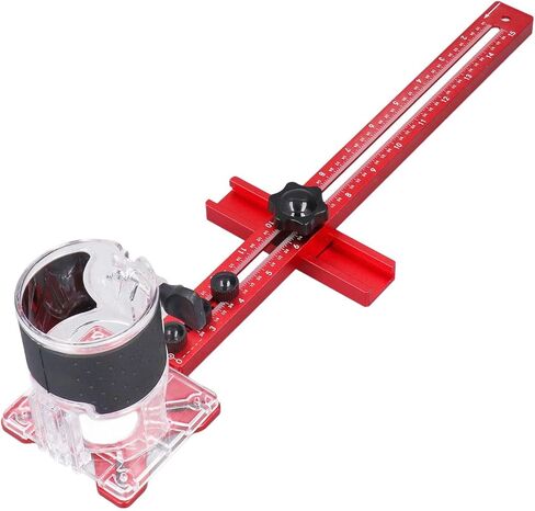 4 in 1 Router Milling Groove Bracket, Adjustable Woodworking Tool with Circle Cutting Guide, Cabinet Hardware Jig for MDF and Wood Panels, Includes Mounting Screws and in Kuwait