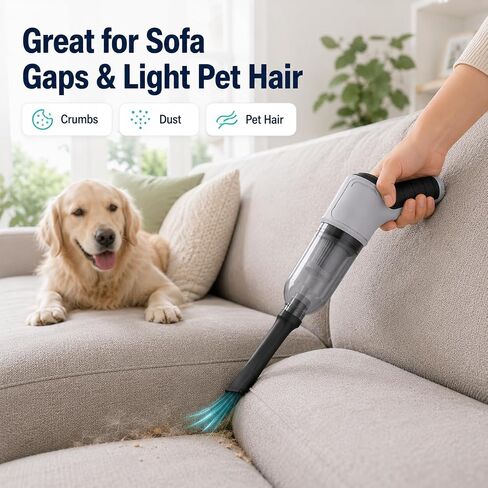 Cordless Handheld Vacuum Cleaner, Portable Rechargeable Mini Vacuum, Powerful Suction Hand Held Vacuum for Car Home Office Pet Hair Dust Cleaning in Kuwait