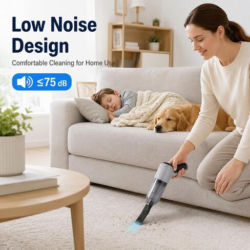 Cordless Handheld Vacuum Cleaner, Portable Rechargeable Mini Vacuum, Powerful Suction Hand Held Vacuum for Car Home Office Pet Hair Dust Cleaning in Kuwait
