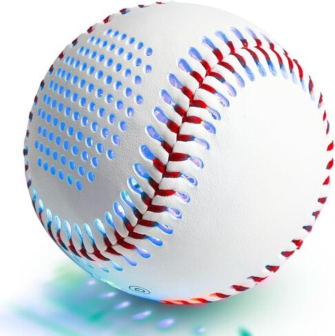 INLOOKEE Glow in The Dark Bluetooth Speaker Baseball - Portable LED Light Show Ball with 8H Playtime, Rechargeable Wireless Speaker Gift for Baseball Fans in Saudi Arabia
