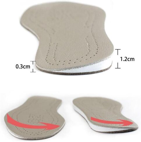 1 Pair Orthotics Bow Leg Bow Legged Correction Cushion Correction Straighten Type Legs Genu Inserts Corrective Leather, 26.5cm in Kuwait