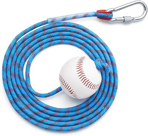 Tebery Baseball Batting Hitting Trainer with 10 FT Adjustable Rope, Softball Hanging Swing Trainer for Solo Practice, Portable Baseball Practice Training Equipment for Backyard Gym Indoor Outdoor Use in Kuwait