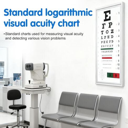 LED Eye Chart Light Box | Eye Exams Charts with Red/Green Sight Mark | Professional Astigmatism Vision Marker for Schools,Optical Shop,Clinics, Home Use in Kuwait