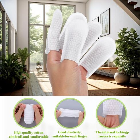 100Pcs Cotton Finger Cots Dog Ear Wipes for Pet Fingers Gloves for Nails Disposable Fingers Covers Ear Cleaning Cloth Finger Cots for Nails Dog Cat Teeth Cleaning Grooming Nail Trimming Precise Tasks in Kuwait