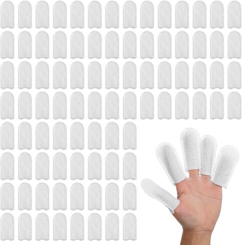 100Pcs Cotton Finger Cots Dog Ear Wipes for Pet Fingers Gloves for Nails Disposable Fingers Covers Ear Cleaning Cloth Finger Cots for Nails Dog Cat Teeth Cleaning Grooming Nail Trimming Precise Tasks in Kuwait