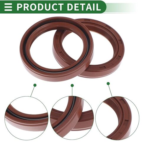 Universal Oil Seal TC Double Lip W Steel Spring Seal Ring Rotary Shaft Seal 34x44x7mm High Pressure FKM Rubber Brown 5 Pcs in Kuwait