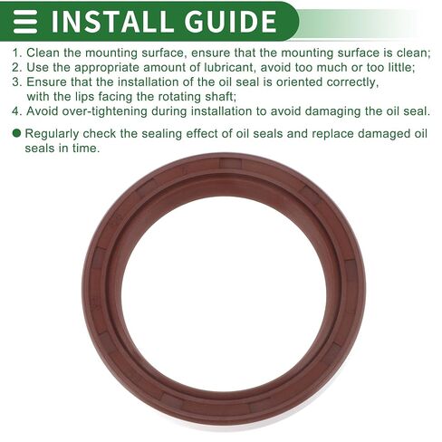 Universal Oil Seal TC Double Lip W Steel Spring Seal Ring Rotary Shaft Seal 34x44x7mm High Pressure FKM Rubber Brown 5 Pcs in Kuwait