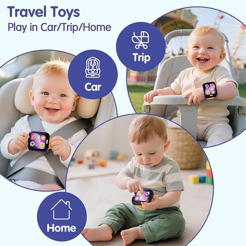 ألعاب Hola للأولاد والبنات البالغة من العمر عام واحد ، 7 وظائف Watch Musical Toy Watch ، Learning & Travel Baby Toys 6-12-18 شهرًا ، هدية عيد ميلاد للبنين والبنات. in Kuwait