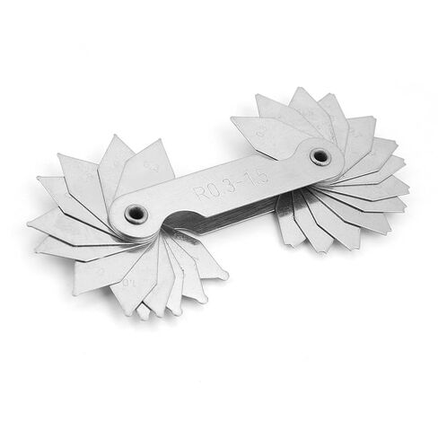 Stainless Steel Radius gauges 4pcs, R0.3 25 Fillet Gauges Concave Convex Measuring Tool, for Machinists Tool Die Makers in Kuwait