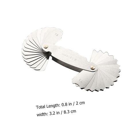 2pcs Stainless Steel Radius Gauge High Hardness Convex Arc Measuring Tool with Scale for Precise Radius Measurement and Tool Replacement in Kuwait