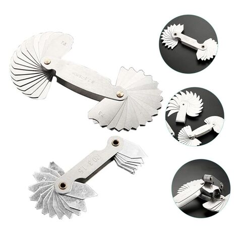 2pcs Stainless Steel Radius Gauge High Hardness Convex Arc Measuring Tool with Scale for Precise Radius Measurement and Tool Replacement in Kuwait