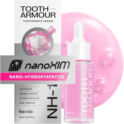معجون أسنان Hismile Tooth Armour™ Nano-Hydroxyapatite لإعادة التمعدن - إصلاح المينا وتخفيف الحساسية والتبييض وحماية التجويف | 20 مل in Kuwait
