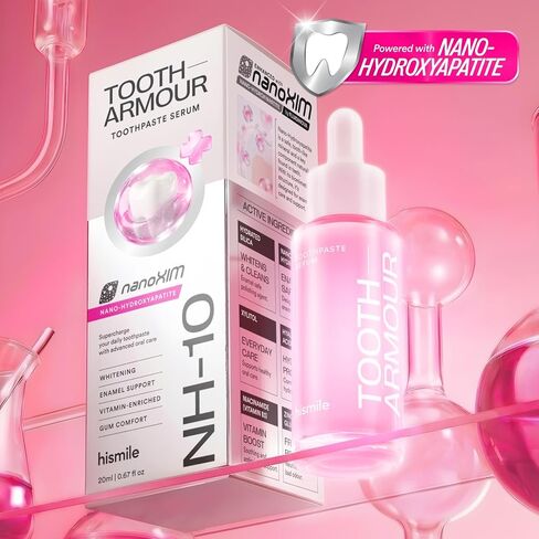 معجون أسنان Hismile Tooth Armour™ Nano-Hydroxyapatite لإعادة التمعدن - إصلاح المينا وتخفيف الحساسية والتبييض وحماية التجويف | 20 مل in Kuwait