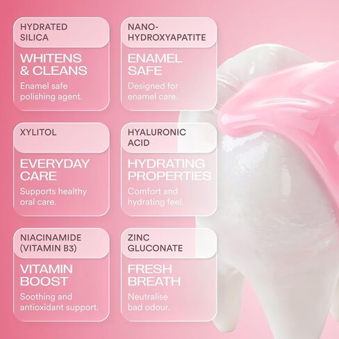 معجون أسنان Hismile Tooth Armour™ Nano-Hydroxyapatite لإعادة التمعدن - إصلاح المينا وتخفيف الحساسية والتبييض وحماية التجويف | 20 مل in Kuwait