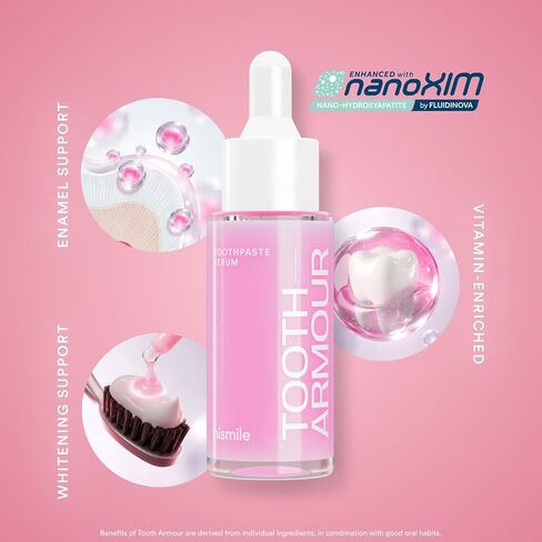 معجون أسنان Hismile Tooth Armour™ Nano-Hydroxyapatite لإعادة التمعدن - إصلاح المينا وتخفيف الحساسية والتبييض وحماية التجويف | 20 مل in Kuwait