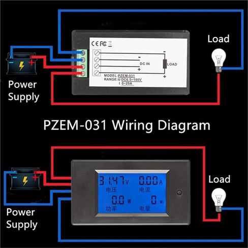 1 قطعة PZEM-031 12 فولت 100 فولت 20A 4 IN1 الفولتميتر الرقمي للسيارات مؤشر الجهد أمبير واط كيلوواط ساعة مقياس الطاقة الشمسية فولت تستر in Saudi Arabia