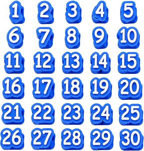 Numbered Pencil Toppers, Classroom Organization Labels for Student Pencils, Reusable Number Tags for Teacher Supplies, Back to School Classroom Management.(Black) in Kuwait