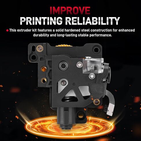 Stainless Steel Extruder Dual Gears Unit Compatible with Bambu Lab P1P P1S 3D Printers, Dual Gear Design, Supports Filament Runout Detection in Kuwait