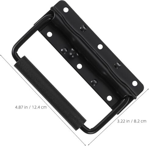 8pcs Heavy Duty Iron Folding Handles with Spring Loaded Recessed Design, 4.88' Tool Chest Pull Grips with Easy Installation and Ergonomic Design for Office and DIY Setups in Kuwait