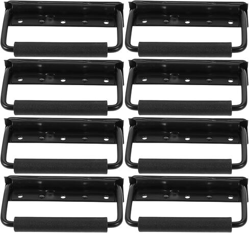 Totority Heavy Duty Iron Folding Handles with Easy Installation 8pcs 4.88' Spring Loaded Recessed Pull Grip, Ergonomic Design for Equipment Cases and Transport Boxes in Office or Home in Kuwait