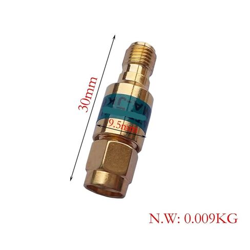 مطلي بالذهب 2 وات SMA-JK ذكر إلى أنثى مخفف الترددات اللاسلكية المحورية الثابتة، DC-6 جيجا هرتز، لاختبار الإشارة وملحقات نظام الاتصالات (2W6DB) in Kuwait