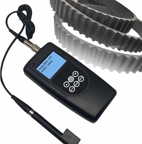 Belt Tension Tester, Digital Tensiometer, with LCD Backlit Display, Range 10~500hz, Metric/inch Conversion, Automatic Shutdown Function, for Measure Belt Vibration, Tension in Kuwait