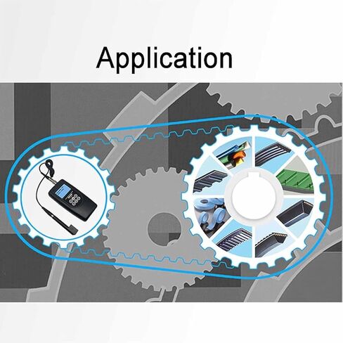 Belt Tension Tester, Digital Tensiometer, with LCD Backlit Display, Range 10~500hz, Metric/inch Conversion, Automatic Shutdown Function, for Measure Belt Vibration, Tension in Kuwait