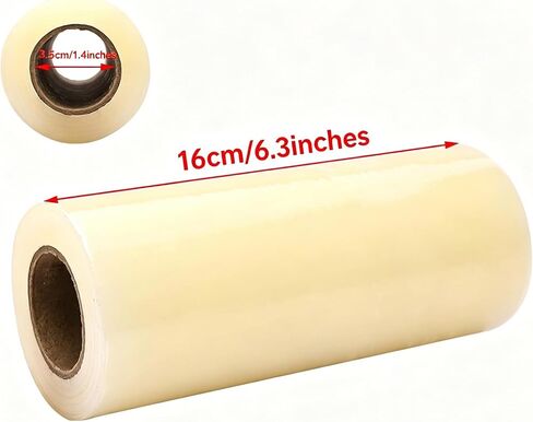 Non-Slip Disposable Shoe Film, Transparent PE Shoe Cover Film Refill for Automatic Shoe Cover Machine, Ideal for Household(A 3Roll*3.5CM+16CM) in Kuwait